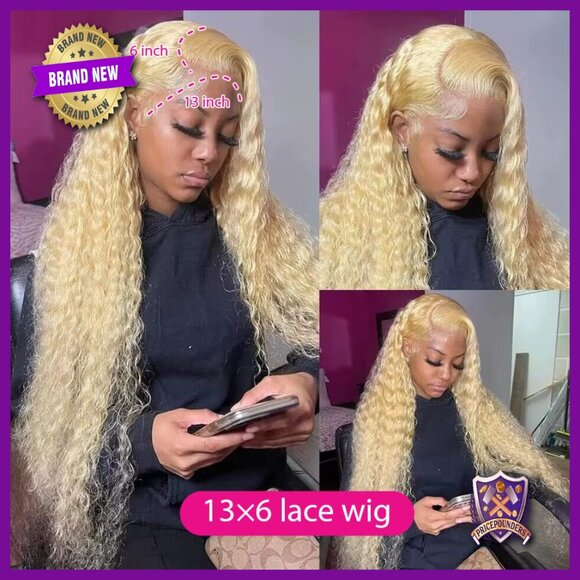 30 Inch Human Hair Lace Front Wig 13x6 Transparent Lace Deep Wave 180 Density main image 6